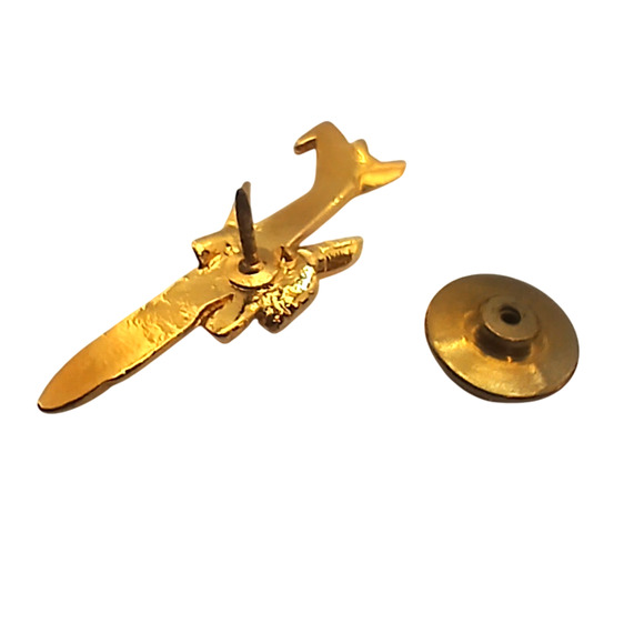 U.S. Air Force Jet Lapel Pin Gold Tone Military Bomber Tie Tack Aviation Gift - Picture 8 of 11